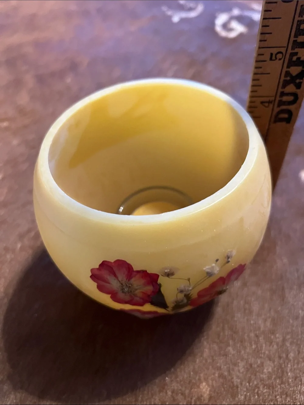 Yellow Honeypot Luminary Beeswax Candle Holder